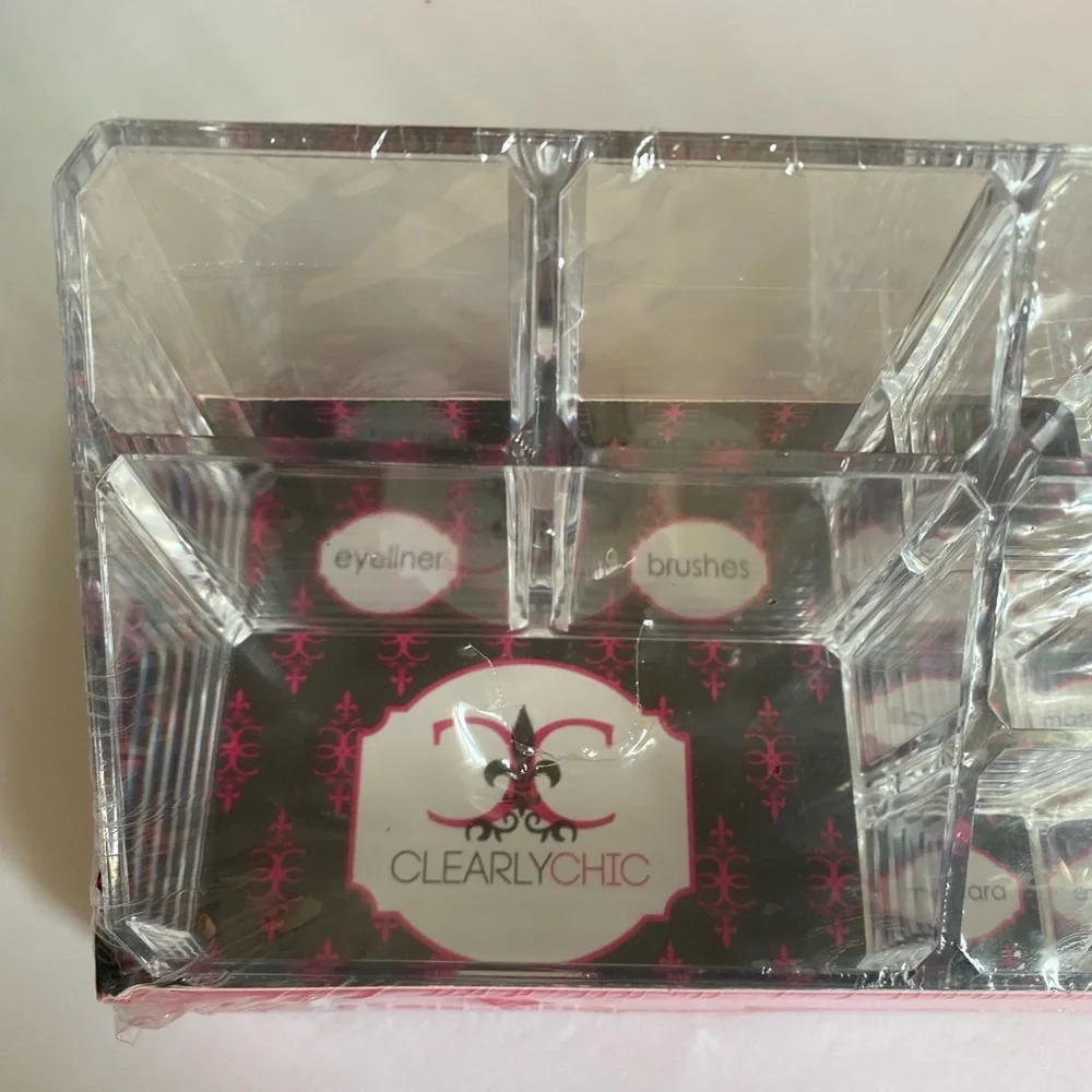 2 Clear Acrylic Make-Up Toiletry Organizers New with Tags